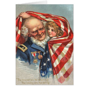 CHICA veterano de guerra de la bandera de los Esta