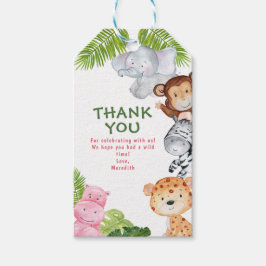 Chica Wild ONE Safari Primera etiqueta de regalo d