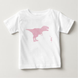 Chica y dinosaurio - camisa del amor del