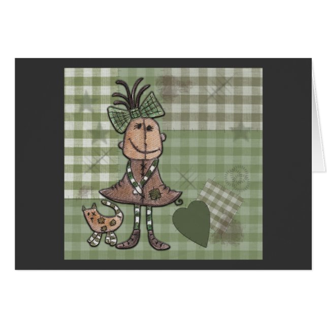 Chica y gatos primarios (Anverso (Horizontal))