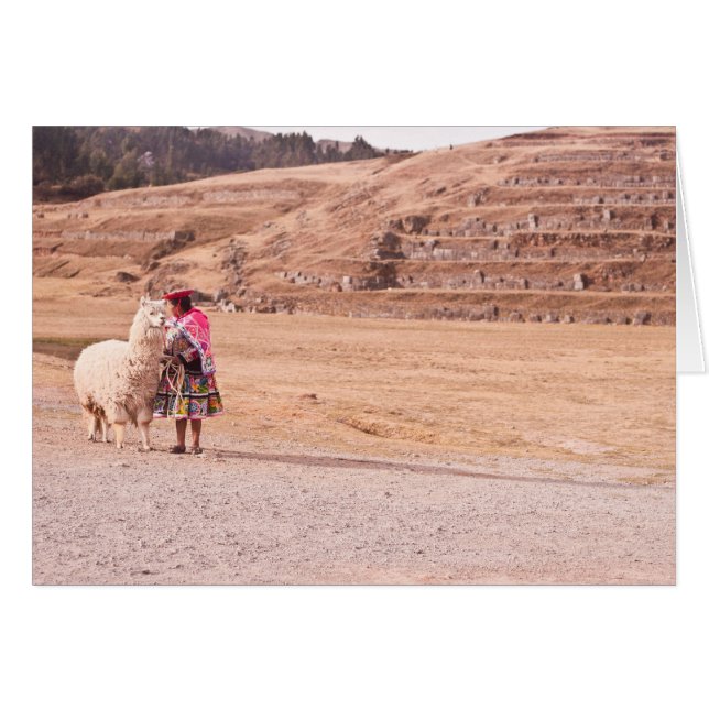 Chica y llama (Anverso (Horizontal))