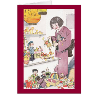 Chica y muñecas japoneses