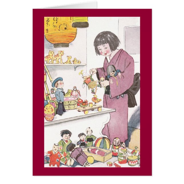 Chica y muñecas japoneses (Frente)