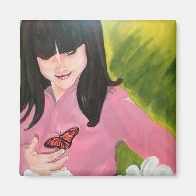 Chica y su imán mariposa (Frente)