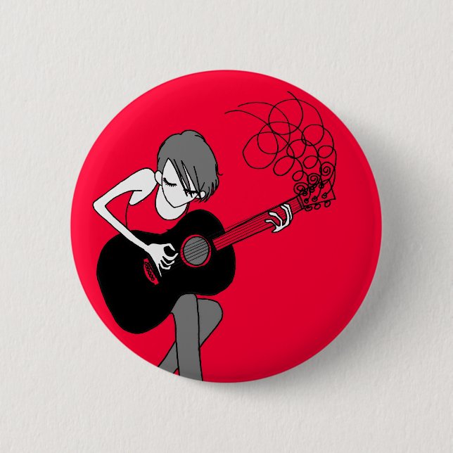 Chica y un botón de la guitarra (BU24) (Anverso)