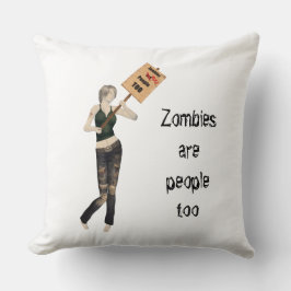 Chica Zombie Pin Up Protesta I Cojín decorativo