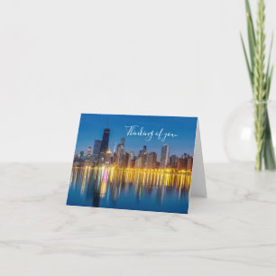 Chicago Dawn Cityscape Pensando En Tu Tarjeta
