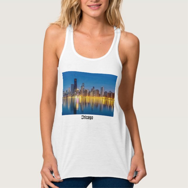 Chicago Dawn Cityscape Tank Top (Anverso)