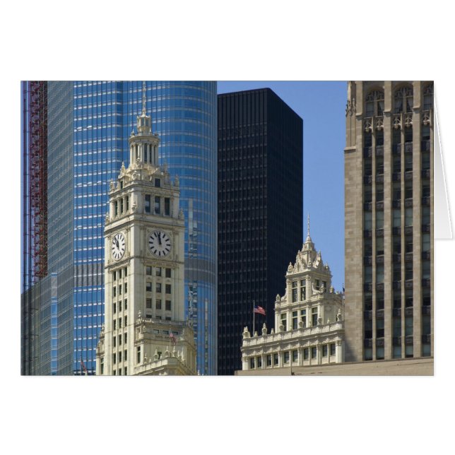 Chicago, Edificio Wrigley con Trump Hotel & (Anverso (Horizontal))