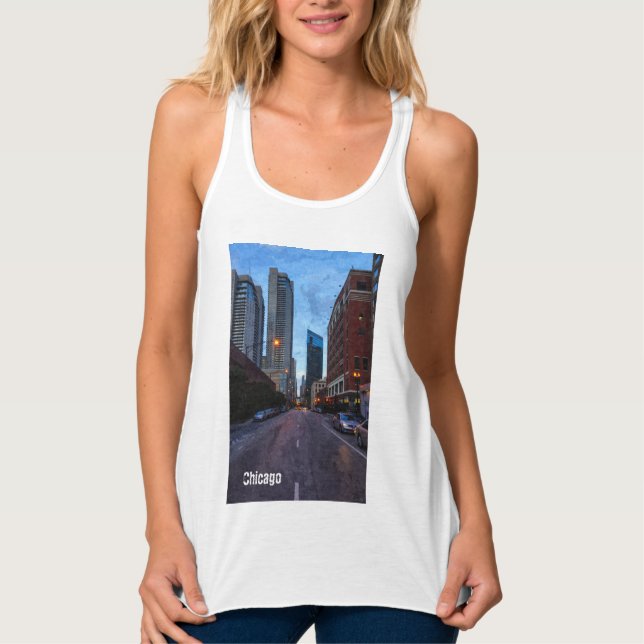 Chicago Evening Drive Tank Top (Anverso)
