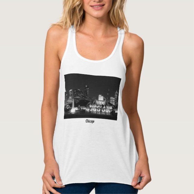 Chicago Grant Park Grayscale Tank Top (Anverso)