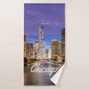 Chicago Illinos City Por La Noche