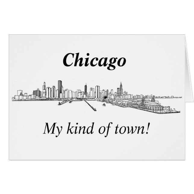 ¡Chicago mi clase de ciudad! línea arte del (Anverso (Horizontal))