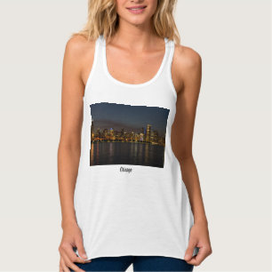 Chicago Night Cityscape Tank Top