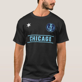 Chicago Soccer Jersey Mini Badge White and Blues