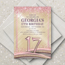 Chicas 17.ª invitación de cumpleaños