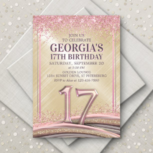Chicas 17.ª invitación de cumpleaños