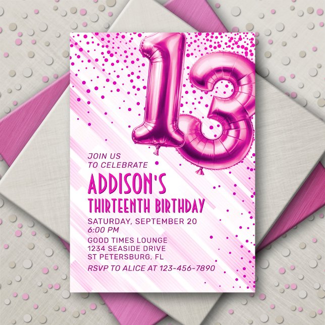Chicas adolescentes rosan invitación a cumplir 13  (Subido por el creador)