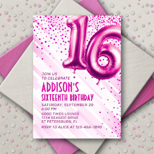 Chicas adolescentes rosan invitación a cumplir 16 