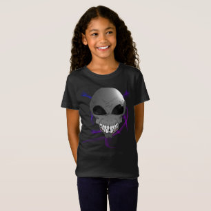 Chicas alienígenas grises camiseta fina de Jersey