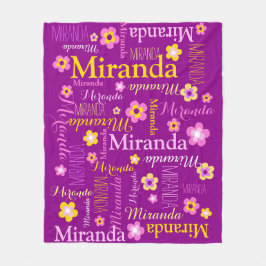 Chicas amarillo morado Miranda nombre manta
