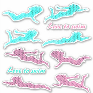 Chicas "Amor por nadar" secuencian a Pegatinas nad