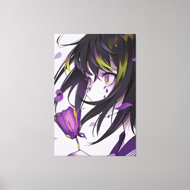 chicas anime verticales Lienzo Premium Enrollado ( (Anverso)