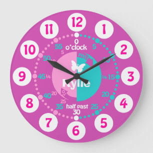 Chicas aprenden a decir hora el reloj de nombres d