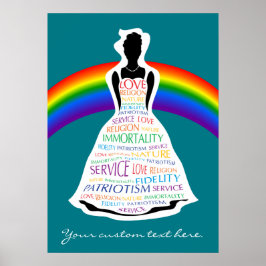 Chicas arcoiris, regalo masónico de arte Poster Pe