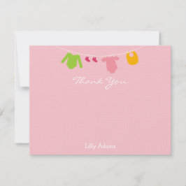 Chicas Baby Shower Gracias Nota