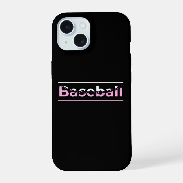 Chicas Béisbol - Tipografía Geométrica Rosa (Reverso )