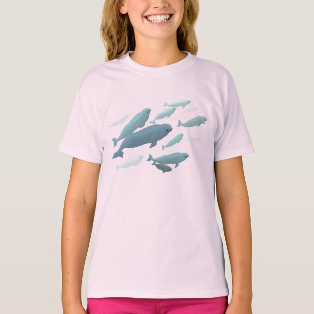 Chicas Beluga Camiseta de ballena Cute Camisetas d (Anverso)