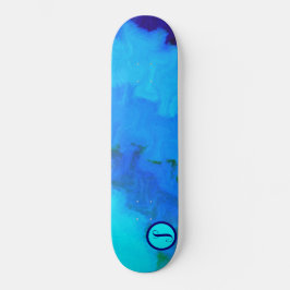 Chicas Blue Tie Dye Monograma Skateboard