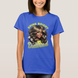 Chicas brillan como una camiseta de diamante