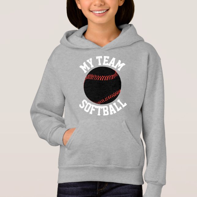 Chicas Camisas sudaderas Black & White Fastpitch (Anverso)