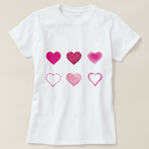 Chicas camisetas rosan el corazón de San Valentín