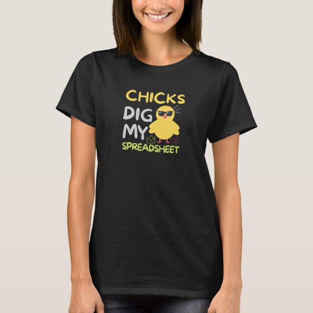 Chicas cavan mi Camiseta de Hoja de Cálculo (Anverso)