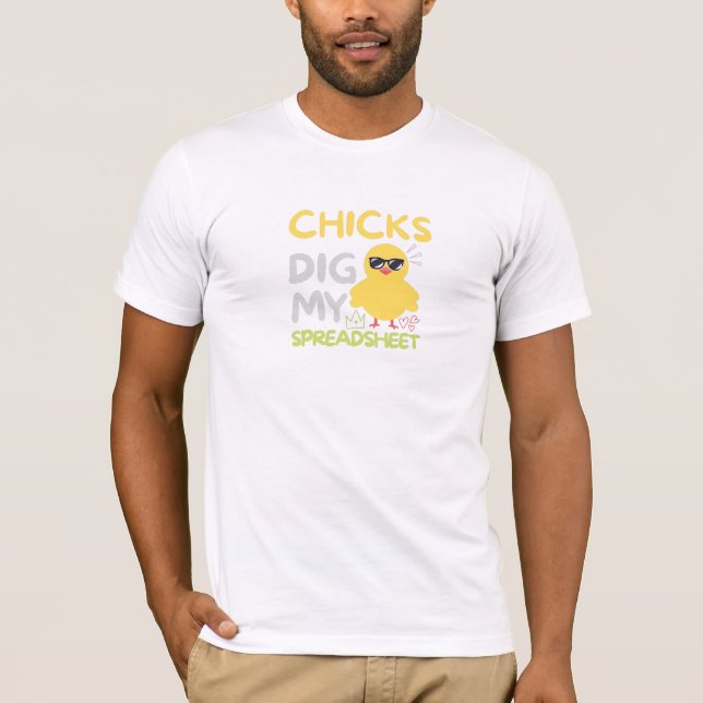Chicas cavan mi Camiseta de Hoja de Cálculo (Anverso)