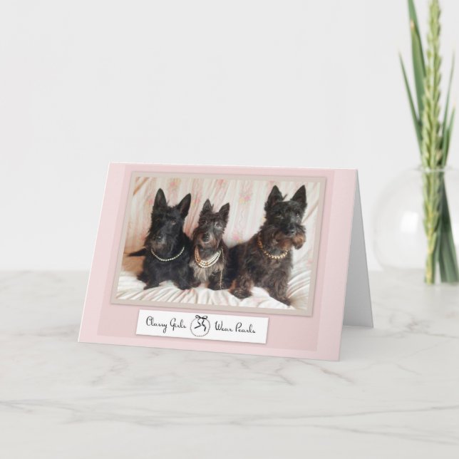 Chicas Clásicos Usan Tarjeta De Nota De Perlas (Anverso)