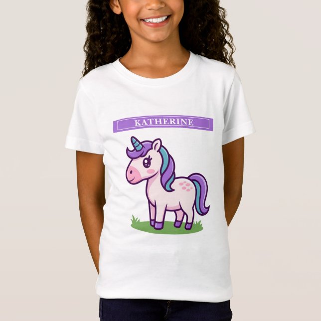 Chicas cortan camiseta de niños de caballos de Uni (Anverso)