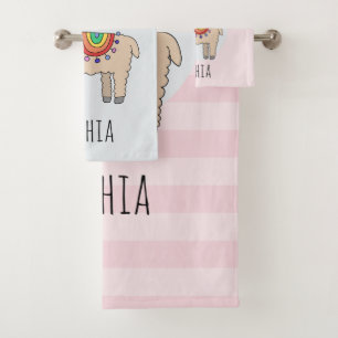 Chicas cortan llama Personalizado arcoiris y nombr