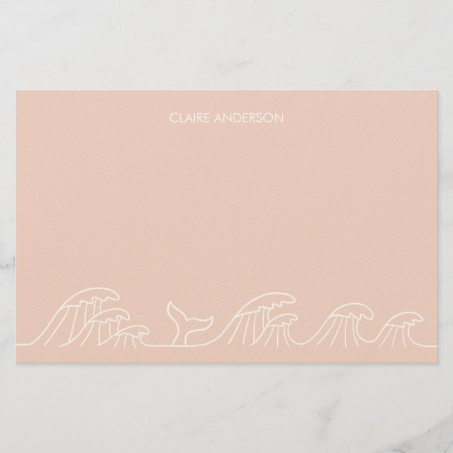 Chicas costeros de olas oceánicas papel de papeler (Anverso)