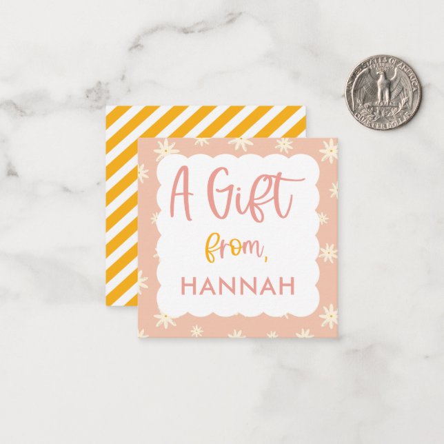 Chicas Cute Boho Floral Daisy Tarjeta de Gabinete (Anverso/Reverso In Situ)