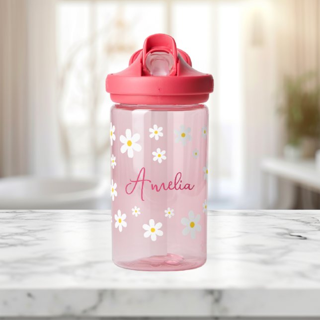 Chicas Cute la botella de agua personalizada rosa (Subido por el creador)