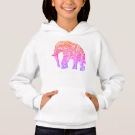 Chicas Cute Patteran Elephant Pullover Hoodie