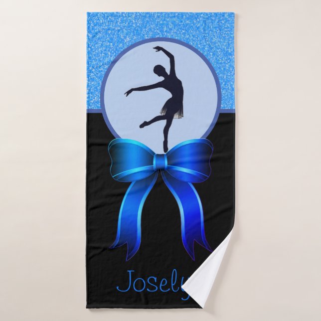 Chicas Dance Purpurina y Bow Bath Toalla (Toalla de baño)