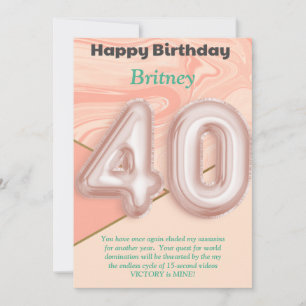 chicas de 40 años Tarjeta de cumpleaños feliz