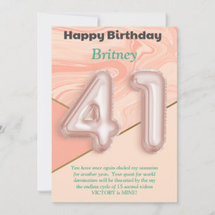 chicas de 41 años Tarjeta de cumpleaños feliz