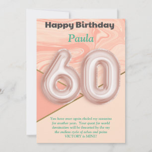chicas de 60 años Tarjeta de cumpleaños feliz