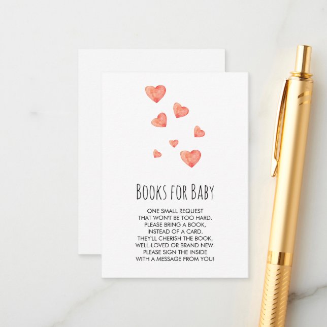 Chicas de acuarela Libros para tarjeta de bebé (Anverso/Reverso In Situ)